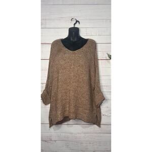 52 Seven Women’s Orange Marled Sweater Medium Oversized